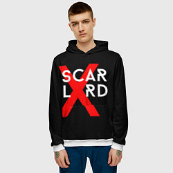 Толстовка-худи мужская Scarlxrd Logo, цвет: 3D-белый — фото 2