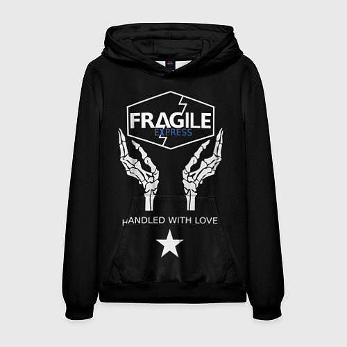 Мужская толстовка Death Stranding: Fragile Express / 3D-Черный – фото 1