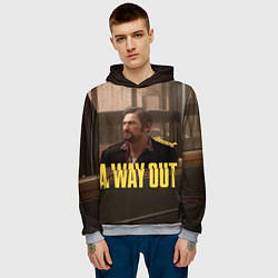 Толстовка-худи мужская Vincent: A Way Out, цвет: 3D-меланж — фото 2