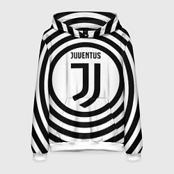 Толстовка-худи мужская FC Juventus Round, цвет: 3D-белый