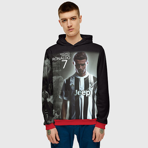 Мужская толстовка RONALDO 7 / 3D-Красный – фото 3