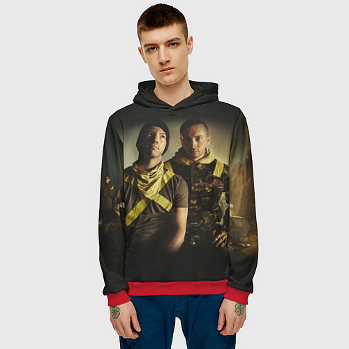 Мужская толстовка 21 Pilots Boys / 3D-Красный – фото 3