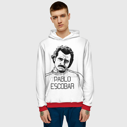 Мужская толстовка Pablo Escobar / 3D-Красный – фото 3