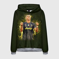 Толстовка-худи мужская Ronaldo: Juve Sport, цвет: 3D-меланж