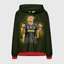 Толстовка-худи мужская Ronaldo: Juve Sport, цвет: 3D-красный