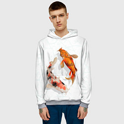 Толстовка-худи мужская Рыбы удачи, цвет: 3D-меланж — фото 2