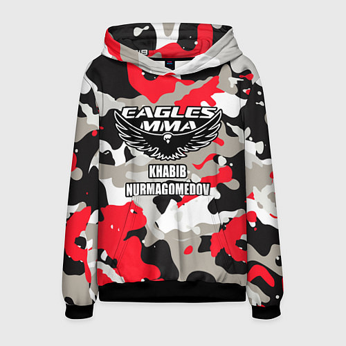 Мужская толстовка Khabib Nurmagomedov: Red Camo / 3D-Черный – фото 1