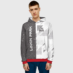 Толстовка-худи мужская Linkin Park: Grey Form, цвет: 3D-красный — фото 2