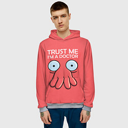 Толстовка-худи мужская Trust Me I'm a Doctor, цвет: 3D-меланж — фото 2