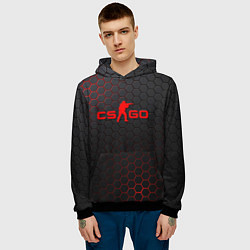 Толстовка-худи мужская CS:GO Grey Carbon, цвет: 3D-черный — фото 2