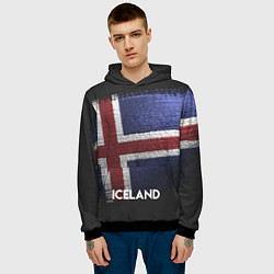 Толстовка-худи мужская Iceland Style, цвет: 3D-черный — фото 2