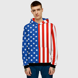 Толстовка-худи мужская American Patriot, цвет: 3D-черный — фото 2