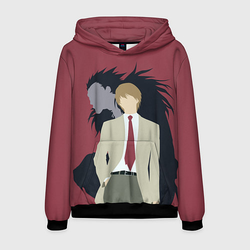 Мужская толстовка Тетрадь смерти - Лайт и Рюк / 3D-Черный – фото 1