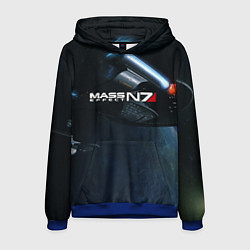 Толстовка-худи мужская Mass Effect N7, цвет: 3D-синий