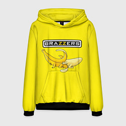 Толстовка-худи мужская Brazzers: Yellow Banana, цвет: 3D-черный