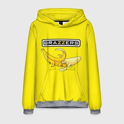 Толстовка-худи мужская Brazzers: Yellow Banana, цвет: 3D-меланж