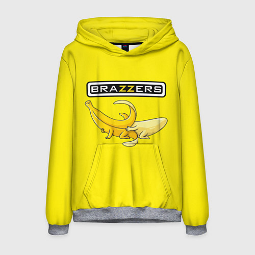 Мужская толстовка Brazzers: Yellow Banana / 3D-Меланж – фото 1