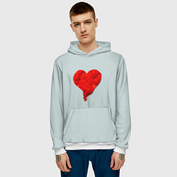 Толстовка-худи мужская Kanye West: Heartbreak, цвет: 3D-белый — фото 2