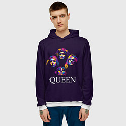 Толстовка-худи мужская Queen: Fan Art, цвет: 3D-белый — фото 2