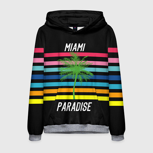 Мужская толстовка Miami Paradise / 3D-Меланж – фото 1