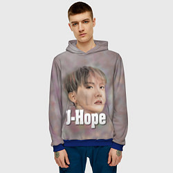 Толстовка-худи мужская BTS J-Hope, цвет: 3D-синий — фото 2