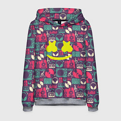 Толстовка-худи мужская Marshmello DJ, цвет: 3D-меланж