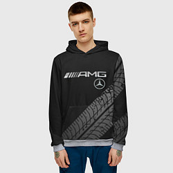 Толстовка-худи мужская Mercedes AMG: Street Racing, цвет: 3D-меланж — фото 2