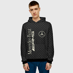 Толстовка-худи мужская Mercedes AMG: Dark Side, цвет: 3D-черный — фото 2
