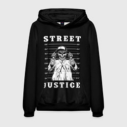 Толстовка-худи мужская Street Justice, цвет: 3D-черный