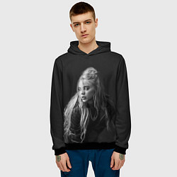 Толстовка-худи мужская Billie Eilish: Black Fashion, цвет: 3D-черный — фото 2