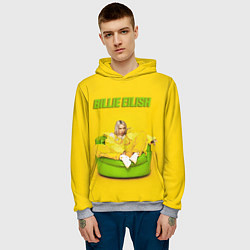 Толстовка-худи мужская Billie Eilish: Yellow Mood, цвет: 3D-меланж — фото 2