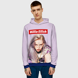 Толстовка-худи мужская Billie Eilish: Bored, цвет: 3D-синий — фото 2