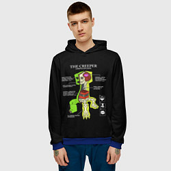 Толстовка-худи мужская The Creeper, цвет: 3D-синий — фото 2