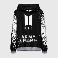 Толстовка-худи мужская BTS ARMY, цвет: 3D-меланж