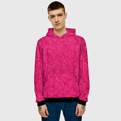 Толстовка-худи мужская Абстракция и фигуры, цвет: 3D-черный — фото 2