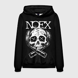 Толстовка-худи мужская NOFX Skull, цвет: 3D-черный