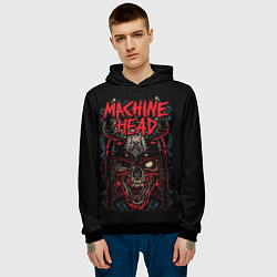 Толстовка-худи мужская Machine Head: Blooded Skull цвета 3D-черный — фото 2