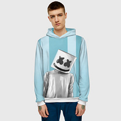 Толстовка-худи мужская Marshmello, цвет: 3D-белый — фото 2