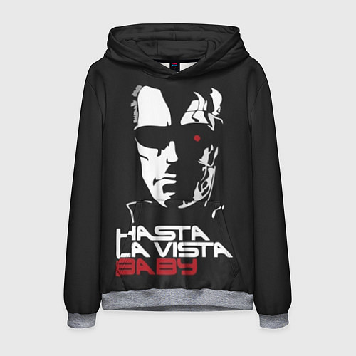 Мужская толстовка Hasta la vista baby / 3D-Меланж – фото 1