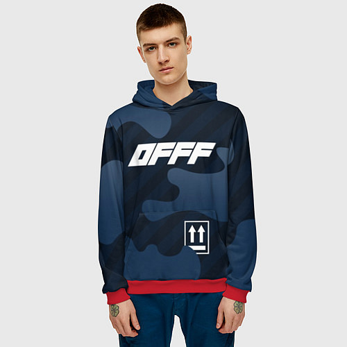 Мужская толстовка Off-White / 3D-Красный – фото 3