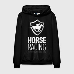 Толстовка-худи мужская Horse racing, цвет: 3D-черный