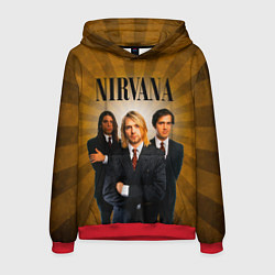 Толстовка-худи мужская Nirvana, цвет: 3D-красный