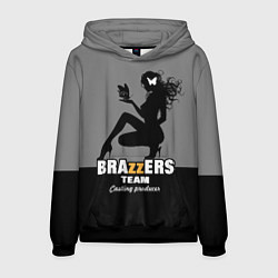 Толстовка-худи мужская Brazzers team Casting-producer, цвет: 3D-черный