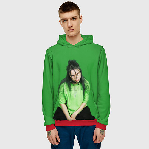 Мужская толстовка BILLIE EILISH / 3D-Красный – фото 3