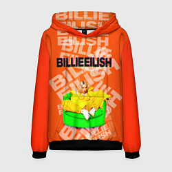 Толстовка-худи мужская Billie Eilish: Orange Mood, цвет: 3D-черный
