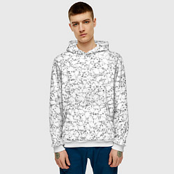 Толстовка-худи мужская Белые мыши, цвет: 3D-белый — фото 2
