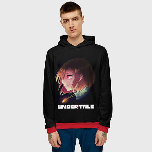 Мужская толстовка UNDERTALE / 3D-Красный – фото 3