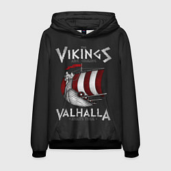 Толстовка-худи мужская Vikings Valhalla, цвет: 3D-черный