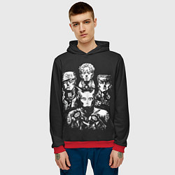 Толстовка-худи мужская JoJo Bizarre Adventure, цвет: 3D-красный — фото 2