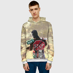 Толстовка-худи мужская Fighter Rust, цвет: 3D-белый — фото 2